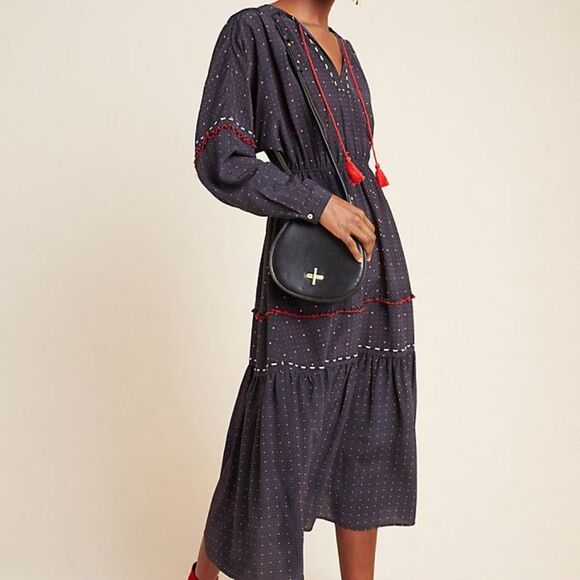 Anthropologie Dolan Embroidered Midi Dress (NWT) - Picture 3 of 5